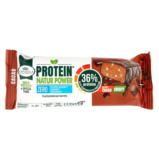 [801511107] L'Angelica Barretta Protein Natur Power al Cacao Crispy Gr.40