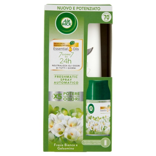 [801512265] Air Wick Freshmatic Completo Fresia Bianca e Gelsomino Profumatore per Ambiente Ml.250