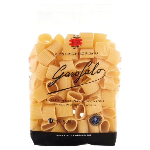[801512857] Garofalo Mezzo Pacchero Rigato N°1-37 Gr.500