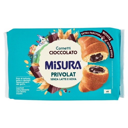 [801512910] Misura Privolat Cornetti al Cioccolato Pz.6 Gr.298