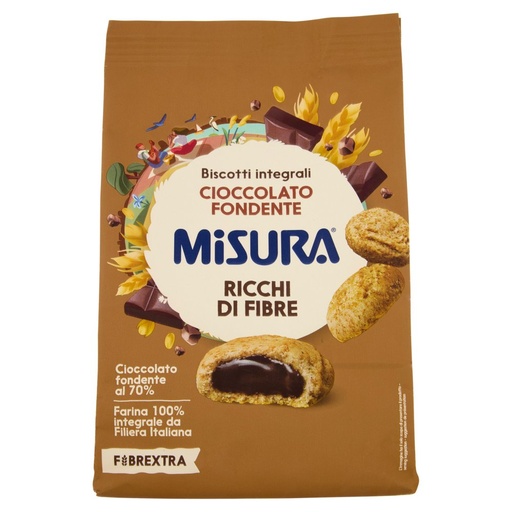 [801512913] Misura Fibrextra Frollino con Morbido Ripieno al Cioccolato Fondente Gr.260