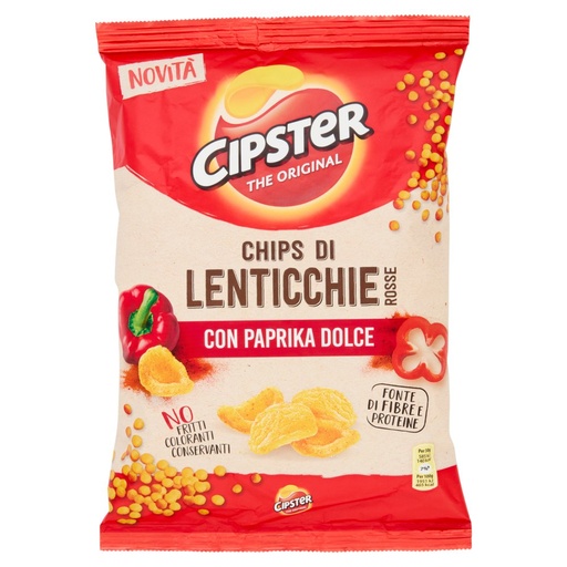 [801512944] Cipster The Original Chips di Lenticchie Rosse alla Paprika  Dolce Gr.80