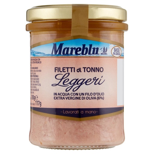 [801512977] Mareblu Filetti di Tonno Delicati in Vasetto di Vetro Gr.180