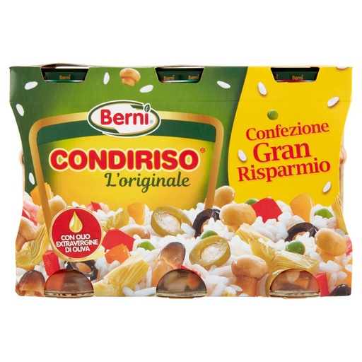 [801513139] Berni Condiriso L'Originale con Olio Extra Vergine di Oliva Pz.3 X Gr.300