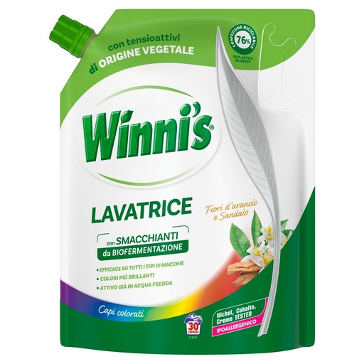 [801513272] Winni's Lavatrice Ecoricarica Color 30 Lavaggi Ml.1350