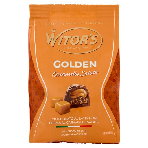 [801513276] Witor's Golden Caramello Salato Cioccolato al Latte con Crema al Caramello Salato Gr.200