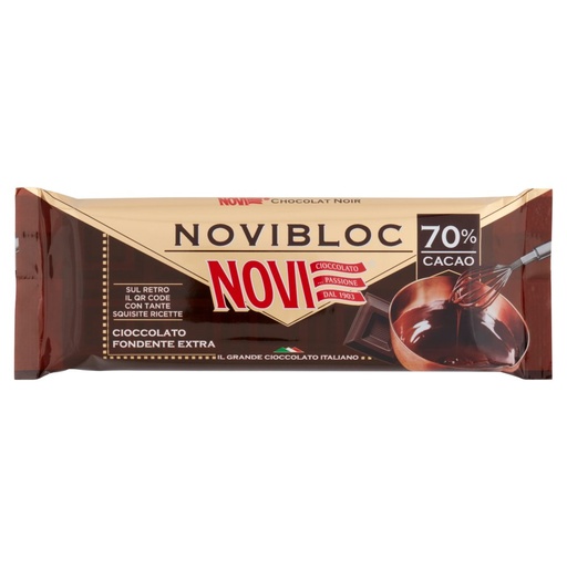 [801513696] Novi Novibloc Tavoletta di Cioccolato Fondente Extra al 70% Gr.140