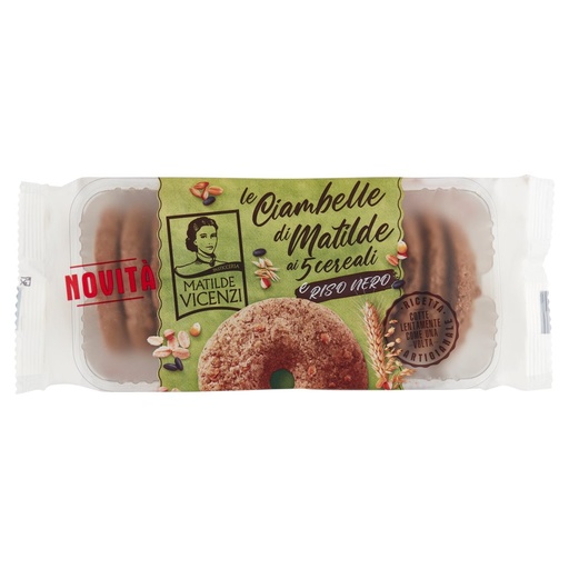 [801513713] Matilde Vicenzi Le Ciambelle ai 5 Cereali e Riso Nero Gr.200