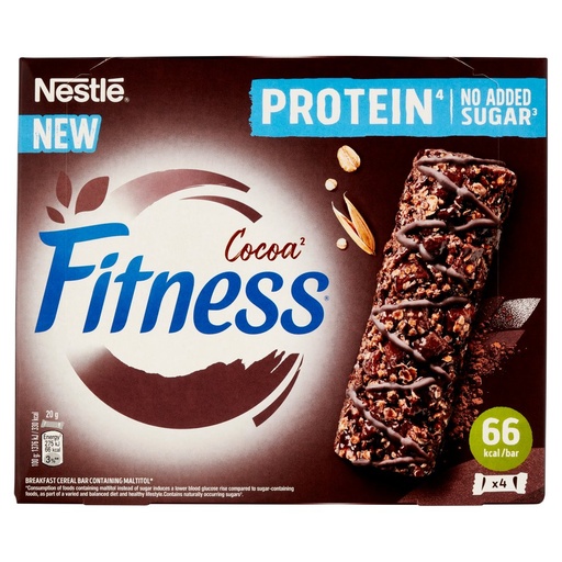 [801513833] Nestle' Fitness Barrette al Cacao Protein Gr.80