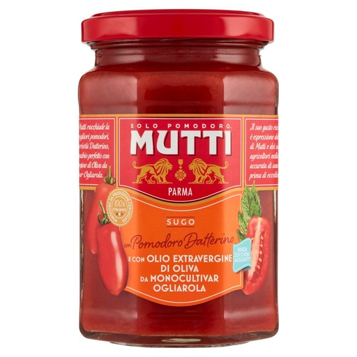 [801513917] Mutti Sugo con Pomodoro Datterino e con Olio Extravergine di Oliva da Moonocultivar Ogliarola Gr.280
