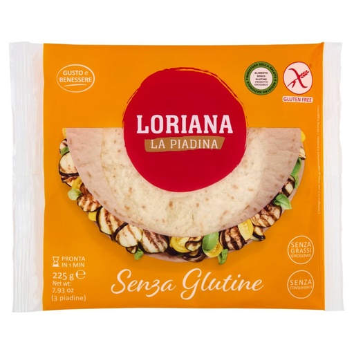 [801514002] Loriana Piadina Senza Glutine Pz.3 Gr.225