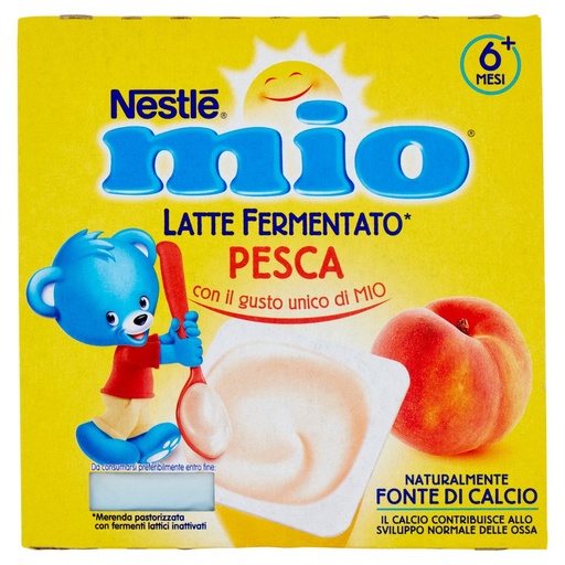[801514164] Nestlè Mio Merenda al Latte e Pesca Pz.4 Gr.100