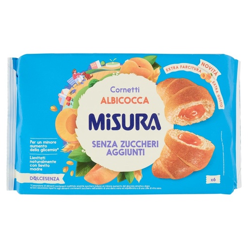 [801514771] Misura Dolcesenza Cornetti all'Albicocca Pz.6 Gr.298