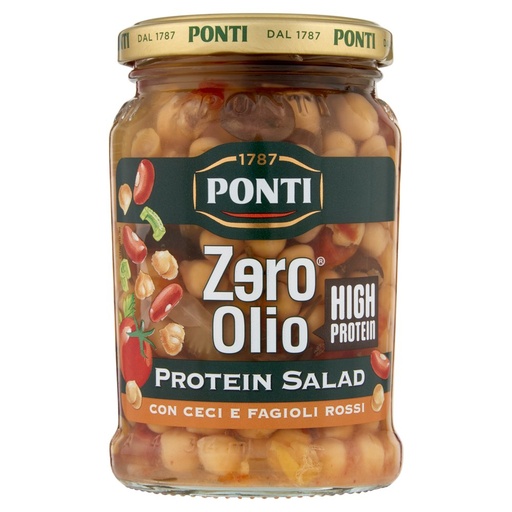 [801514851] Ponti Zero Olio Protein Salad con Ceci e Fagioli Rossi Gr.285