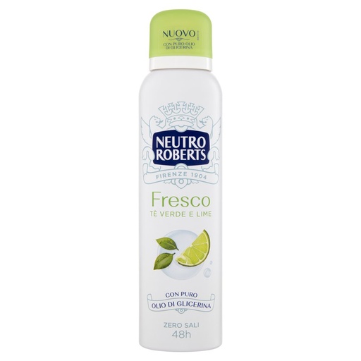 [801514911] Neutro Roberts Deodorante Spray Fresco Tè Verde e Lime Ml.150