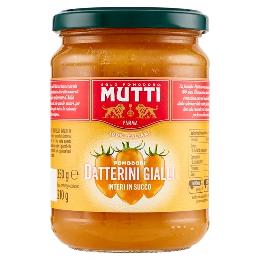 [801514954] Mutti Pomodori Datterini Gialli Interi in Succo Gr.350