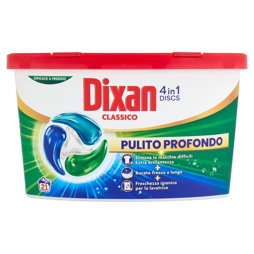 [801514969] Dixan Discs Detersivo Lavatrice Classico Pz.21 Gr.346,5