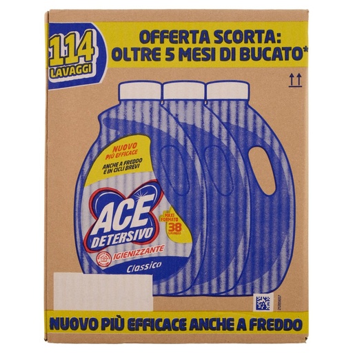 [801514988] Ace Detersivo Liquido Igienizzante Classico Lt.1,9 Pz.3