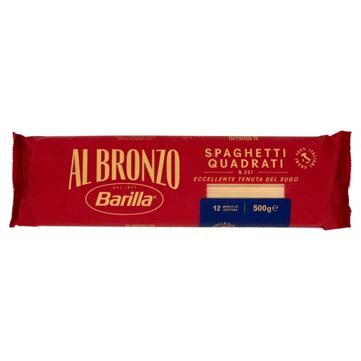 [801515046] Barilla Pasta Al Bronzo Spaghetti Quadrati N°337 Gr.500