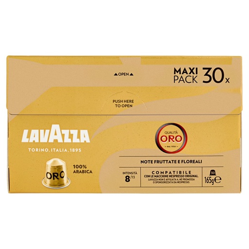 [801515107] Lavazza Capsule Compatibli Nespresso Original Qualità Oro Pz.30 Gr.165
