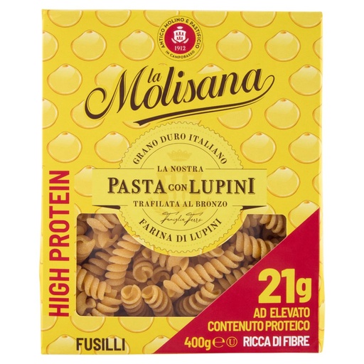 [801515143] La Molisana High Preotein Fusilli con Farina di Lupini Gr.400