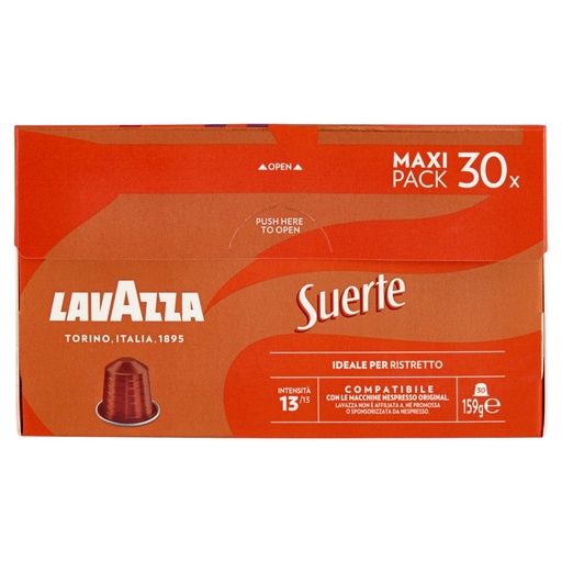 [801515147] Lavazza Compatibili con Nespresso Original Caffè Suerte Pz.30 Gr.159