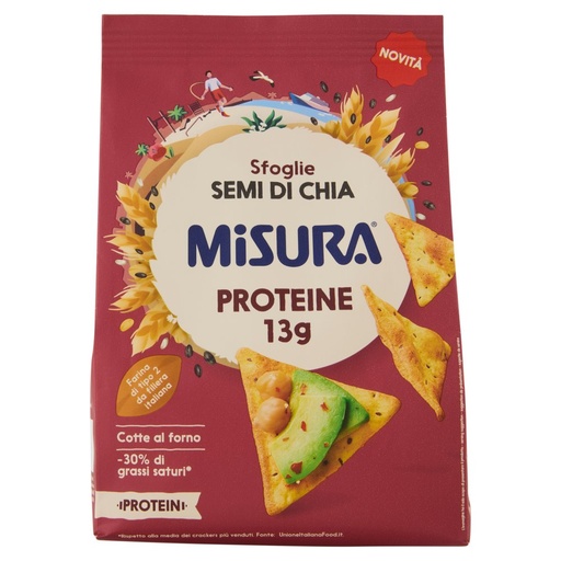 [801515158] Misura Protein Sfoglie con Semi di Chia Gr.170