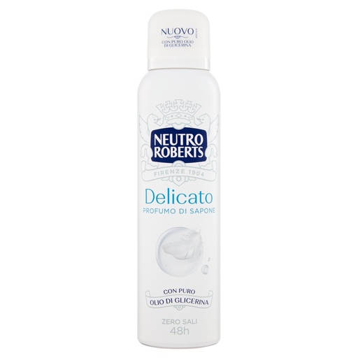 [801515179] Neutro Roberts Deodorante Spray Delicato Profumo di Sapone Ml.150