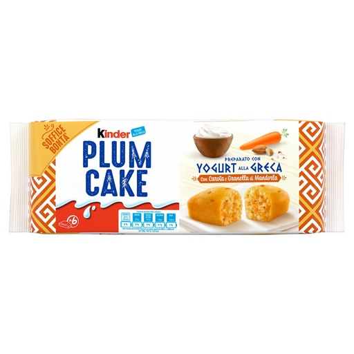 [801515196] Kinder Plumcake con Carota e Granella di Mandorla Pz.6 Gr.192