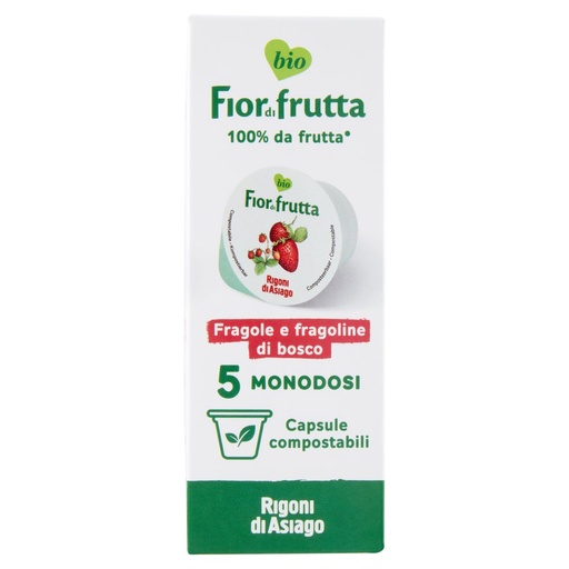 [801515200] Rigoni di Asiago Fiordifrutta Bio Fragole Pz.5 X Gr.20