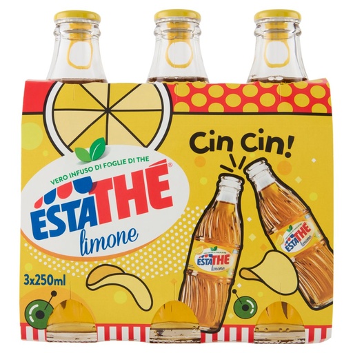 [801515304] Estathé Limone Bottiglia di Vetro Cl.25 x Pz.3