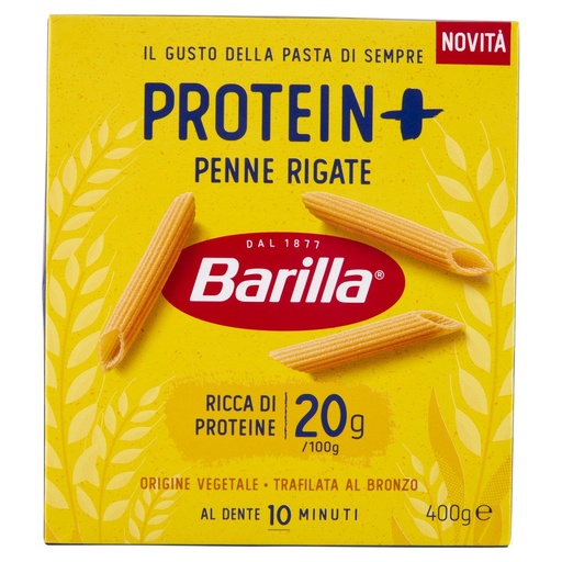 [801515358] Barilla Protein Più Penne Rigate Pasta Ricca di Proteine di Origine Vegetale Gr.400
