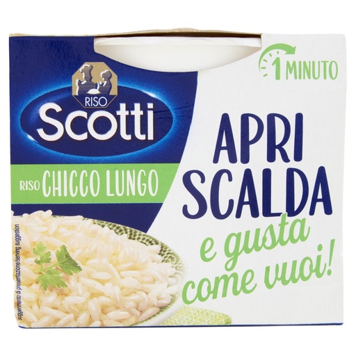 [801515381] Riso Scotti Apri Scalda e Gusta Come Vuoi! Riso Chicco Lungo Gr.200