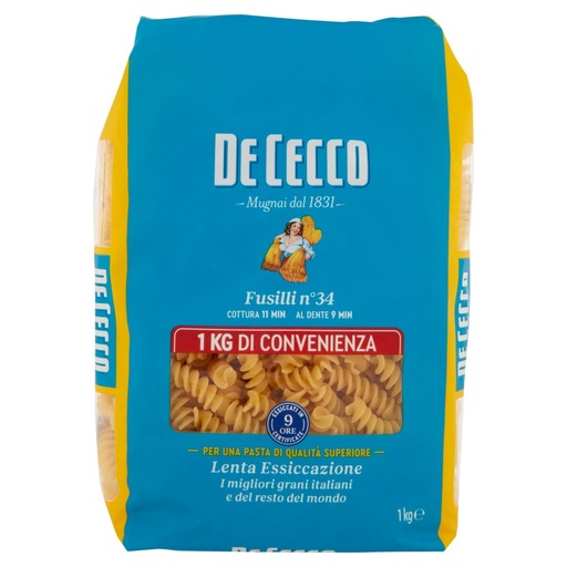 [801515446] De Cecco Fusilli N°34 Kg.1