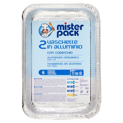 [000000368] Mister Pack Vaschette con Coperchio 6 Porzioni Pz.2