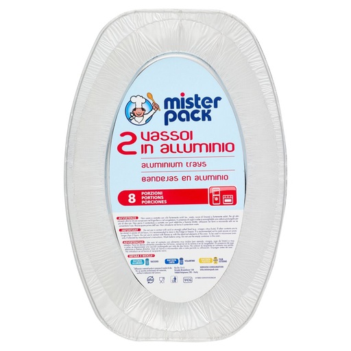 [000002460] Mister Pack Vassoio Alluminio Pz.2