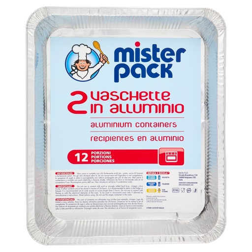 [000008710] Mister Pack Contenitori Alluminio 12 Porzioni