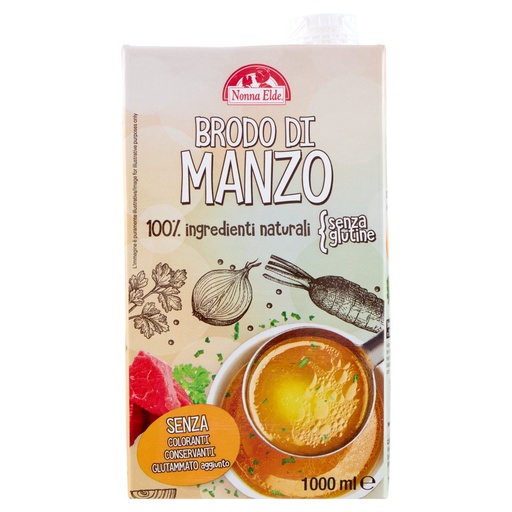 [000009548] Brodo Pronto Manzo senza Glutine senza Glutammato Lt.1