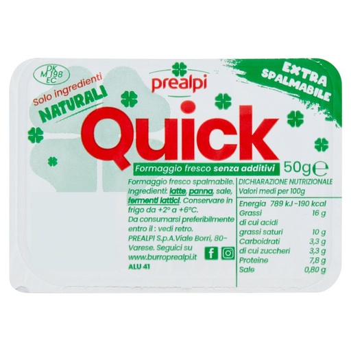 [000010626] Prealpi Formaggio Fresco Quick Gr.50