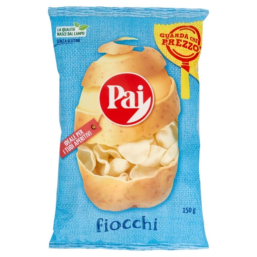 [000012008] PAI PATATINE BIANCHI FIOCCHI TRASPARENTI GR.150