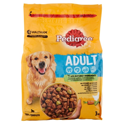 [000013028] PEDIGREE ADULT KG.3 CARNI BIANCHE E VERD URE