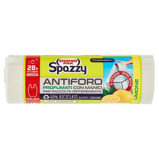 [000013838] DOMOPAK SPAZZY BIANCO LT.28 X15 PZ. LIMO NE