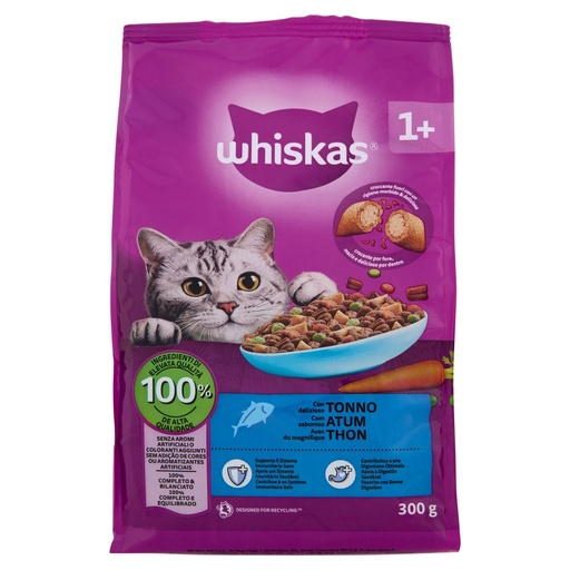 [000014196] WHISKAS CROCCANTINI GR.300 TONNO    ADUL T1 GATTO