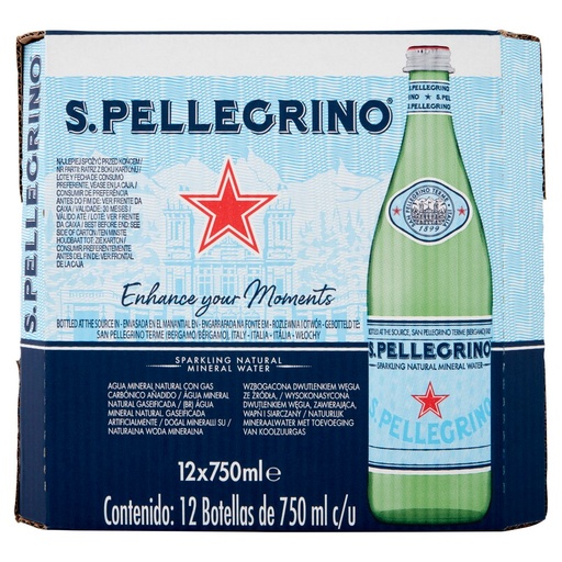 [000014771] ACQUA SANPELLEGRINO CL.75 BOTTIGLIA IN V ETRO
