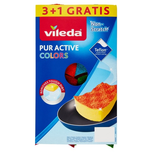 [000015821] VILEDA SPUGNA ONDATTIVA COLOR 3+1