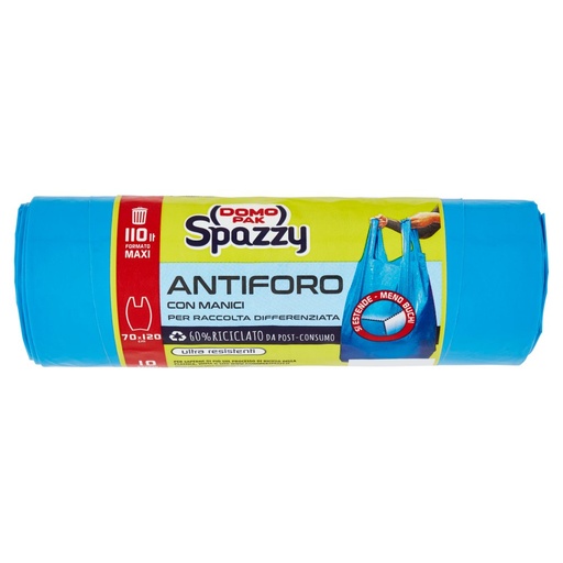 [000015912] DOMOPAK SPAZZY BLU MAXI ANTIFORO 110 LT X 10 PZ