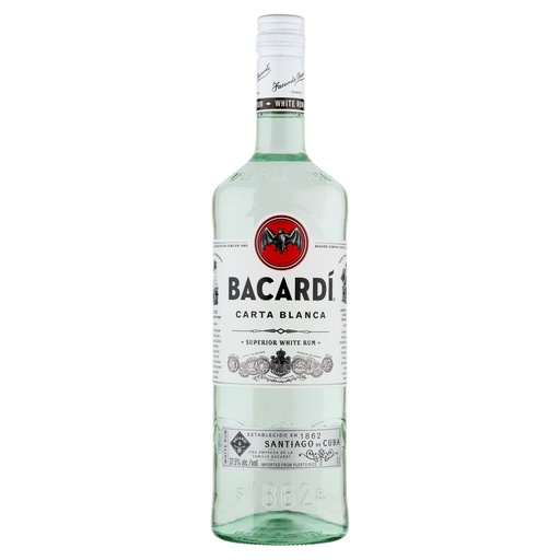 [000016640] BACARDI CARTA BLANCA 37.5Â° CL.100
