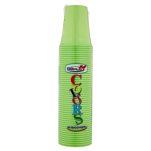 [000017029] DOPLA BICCH.200CC 50PZ.VERDE ACIDO