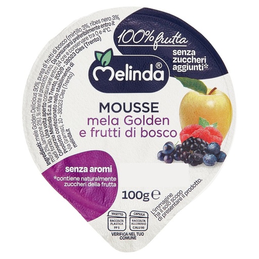 [000017036] MELINDA MOUSSE MELA E FRUTTI DI BOSCO GR .100