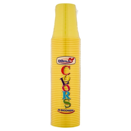 [000017290] DOPLA BICCH.200CC 50PZ.GIALLI